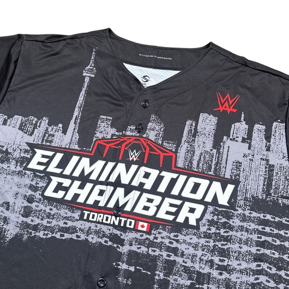 WWE Elimination Chamber 2025 Toronto Prosphere Baseball Jersey Mens 3XL - Picture 3 of 10